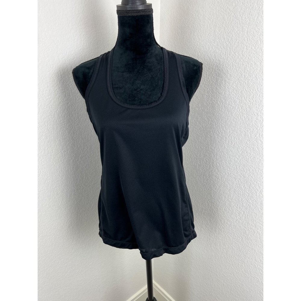Zella Black Racer Back Tank Size Large - Picture 2 of 8